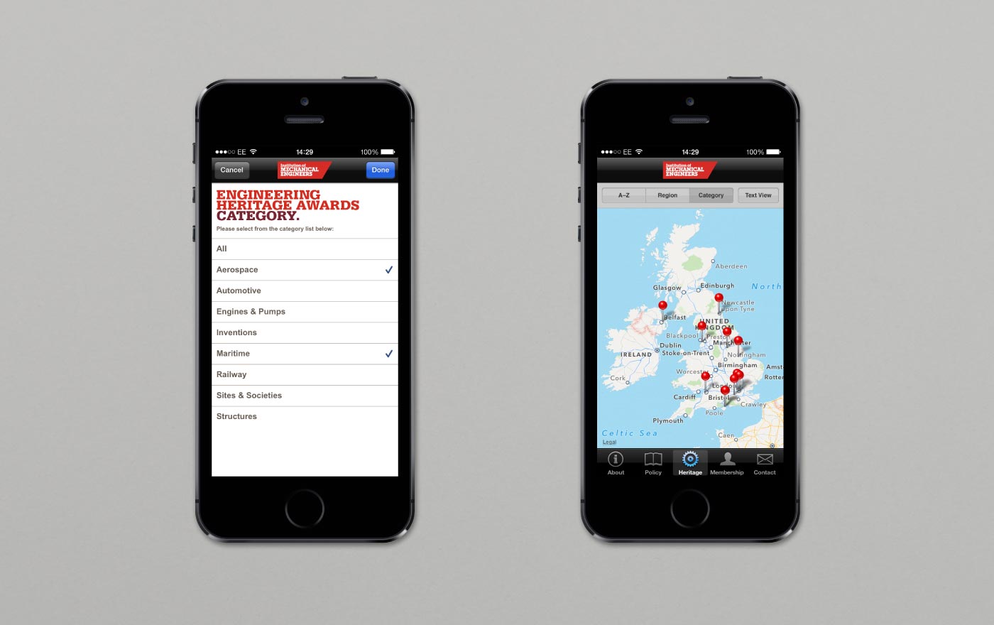 Institution of Mechanical Engineers App – Designed by Karoshi