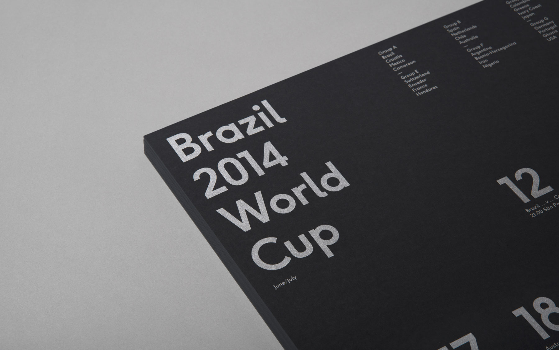 Brazil 2014 World Cup wallchart – Designed by Karoshi